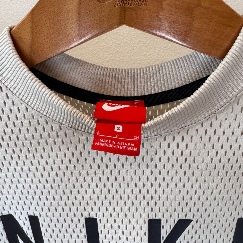 Nike Sportswear Mesh Jersey Top Light Bone Black | Style 893673-072 | Size Small - Picture 8 of 16